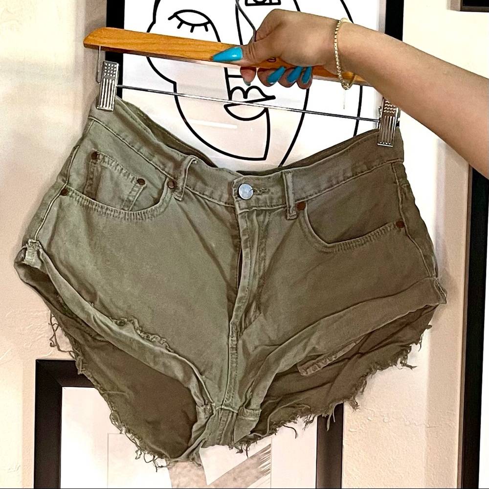 Olive green shorts